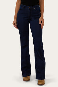 Indi Womens High-Rise Bootleg Jeans - Indigo Blue