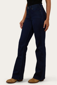 Indi Womens High-Rise Bootleg Jeans - Indigo Blue