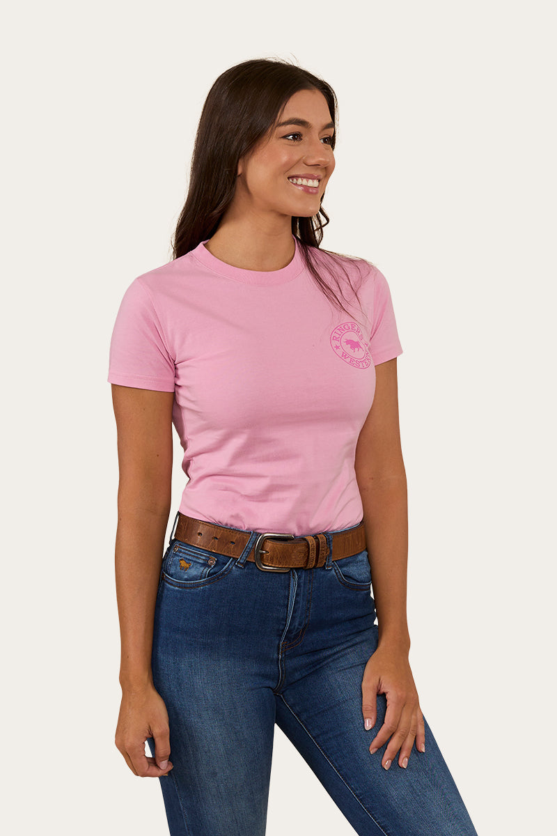 Signature Bull Womens Classic Fit T-Shirt - Pastel Pink/Candy