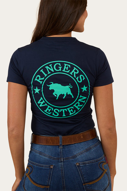 Signature Bull Womens Classic Fit T-Shirt - Navy/Mint