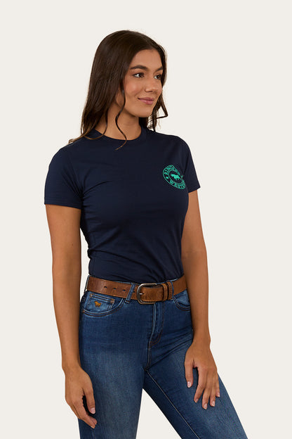 Signature Bull Womens Classic Fit T-Shirt - Navy/Mint