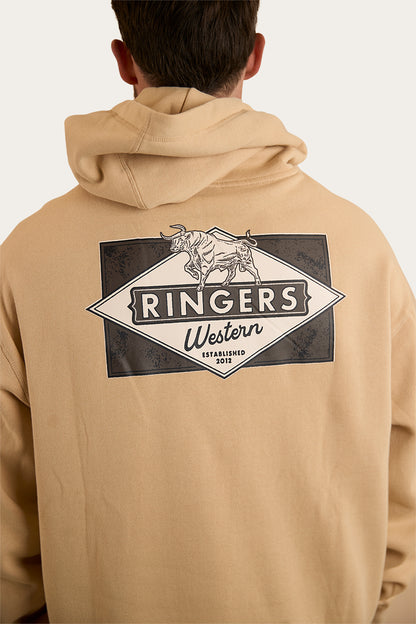 Hometown Mens Pullover Hoodie - Dark Sand