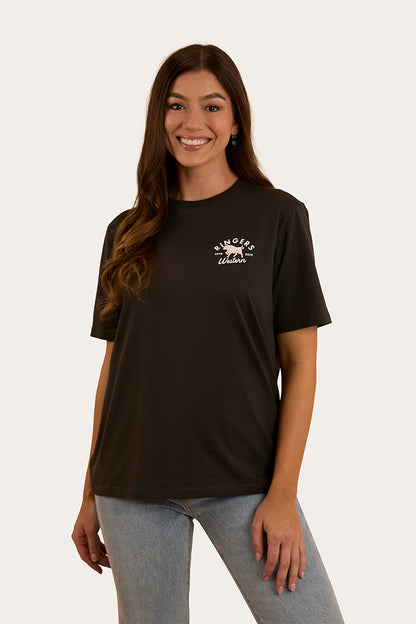 Hometown Womens Loose Fit T-Shirt - Charcoal