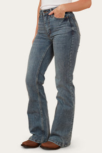 Indi Womens High-Rise Bootleg Jeans - Vintage Light Blue