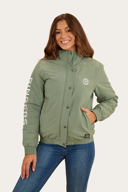 Tesbury Womens Jacket - Leaf/Off White