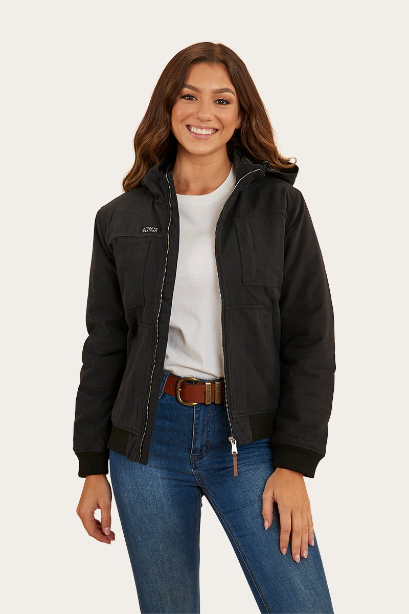 Willowra Womens Canvas Jacket - Black – Ringers Western