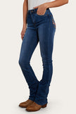 Penny Rodeo Womens High-Rise Bootleg Jeans - Vintage Blue Wash