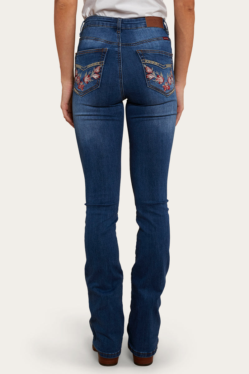 Penny Rodeo Womens High-Rise Bootleg Jeans - Vintage Blue