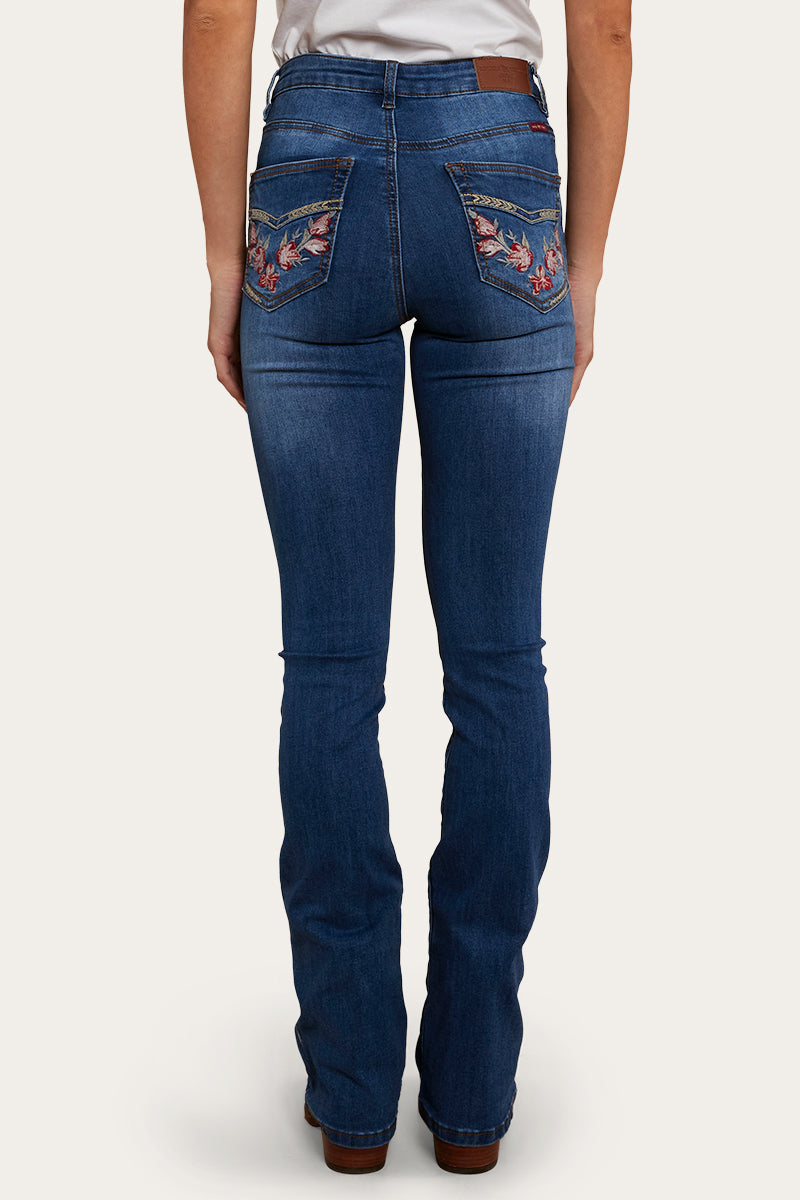 Penny Rodeo Womens High-Rise Bootleg Jeans - Vintage Blue