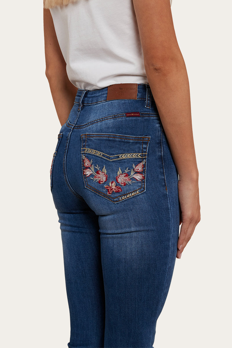 Penny Rodeo Womens High-Rise Bootleg Jeans - Vintage Blue