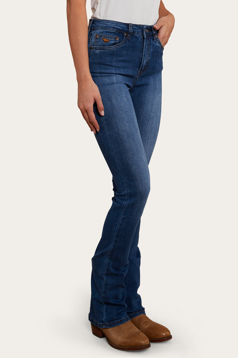 Penny Rodeo Womens High-Rise Bootleg Jeans - Vintage Blue