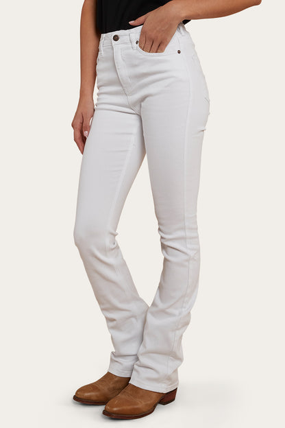 Penny Womens High-Rise Bootleg Jeans - White