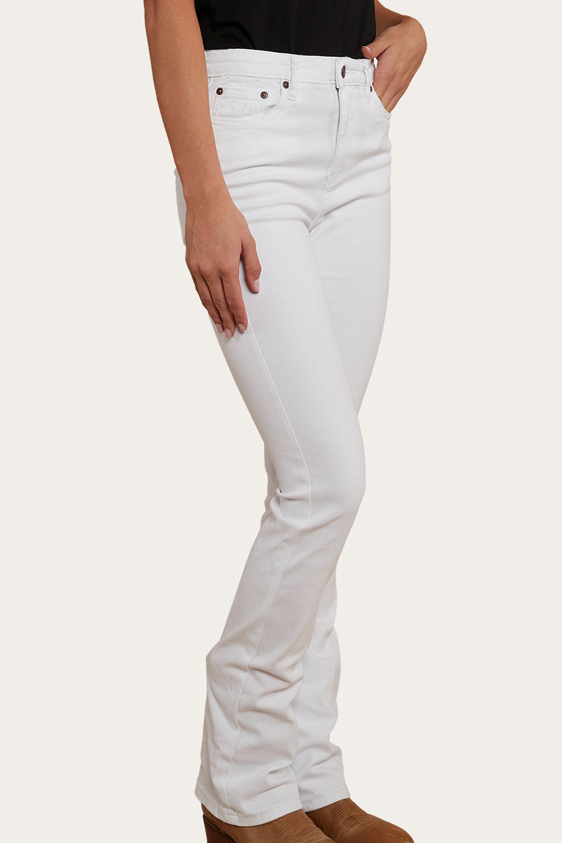 Penny Womens High-Rise Bootleg Jeans - White