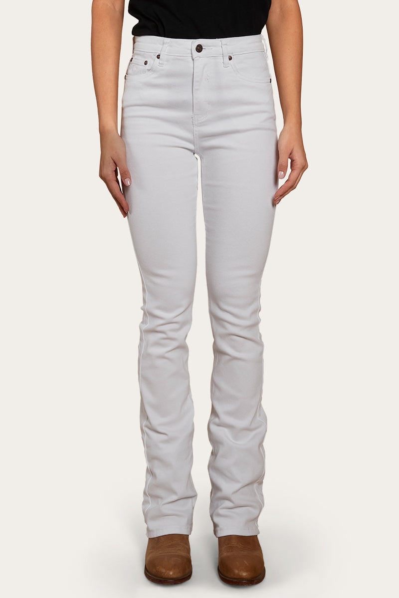 Penny Womens High-Rise Bootleg Jeans - White