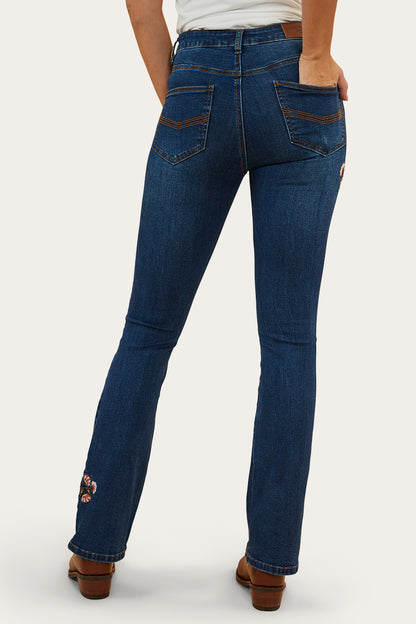 Penny Rodeo Womens High-Rise Bootleg Jeans - Classic Blue