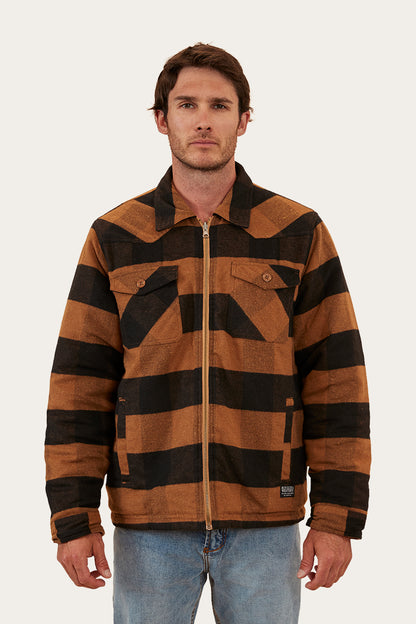 Jed Mens Reversible Jacket - Tawny Brown