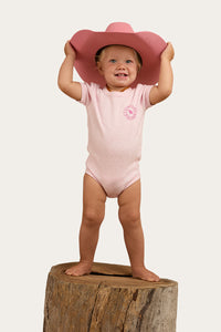 Ringers Babies Short Sleeve Romper - Pastel Pink