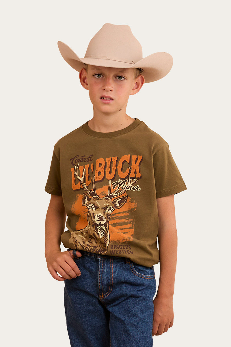 Buck Boys Classic Fit T-Shirt - Military Green