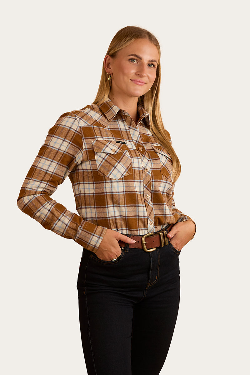 Clementine Womens Flannel - Toffee