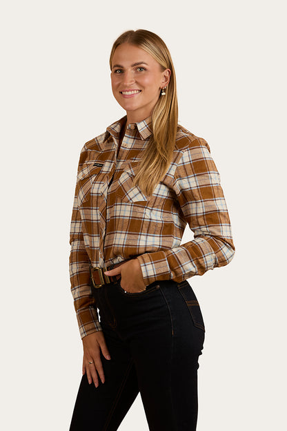 Clementine Womens Flannel - Toffee