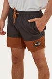 Splice Mens Swim Short - Charcoal/Toffee