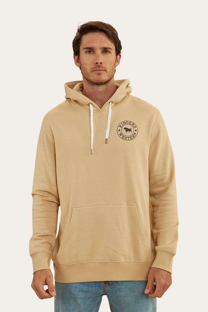 Signature Bull Mens Pullover Hoodie - Dark Sand/Espresso