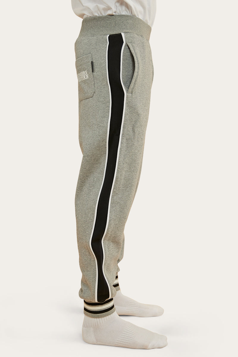 Davis Mens Trackpant - Grey Marle/Black