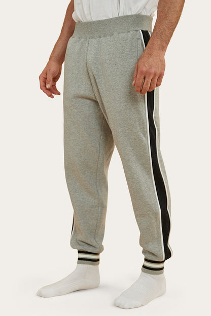 Davis Mens Trackpant - Grey Marle/Black