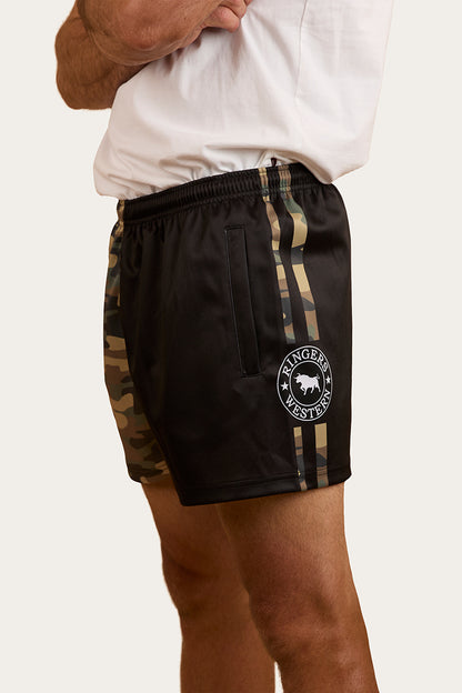 Camo Footy Shorts - Black / Camo