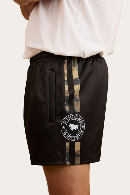 Camo Footy Shorts - Black / Camo