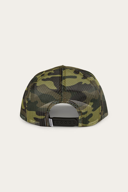 Signature Bull Kids Trucker Cap - Military Green/Camo