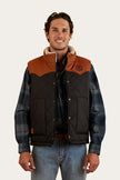 McKinlay Mens Puffer Vest - Black / Tobacco