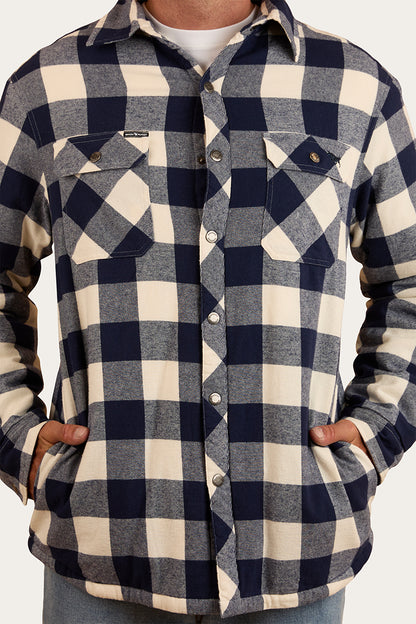 Sawyer Mens Sherpa Flannel - Navy