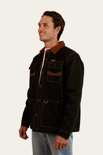 Riverglen Mens Overshirt - Washed Black