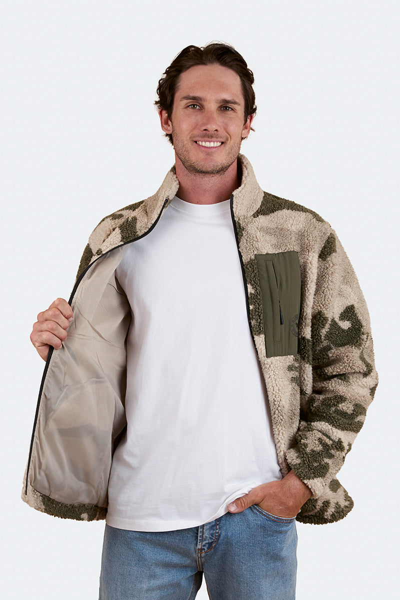 Lennonville Unisex Camo Fleece - Light Camo