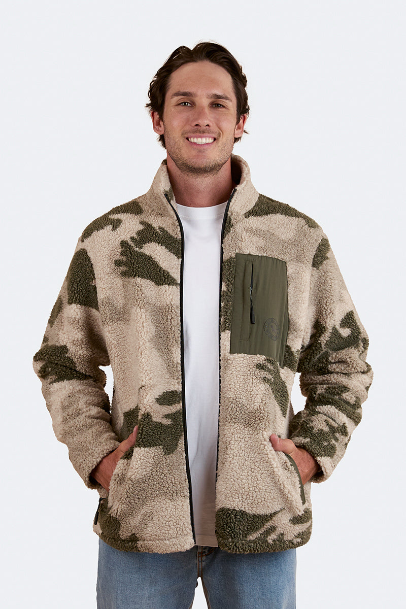 Lennonville Unisex Camo Fleece - Light Camo