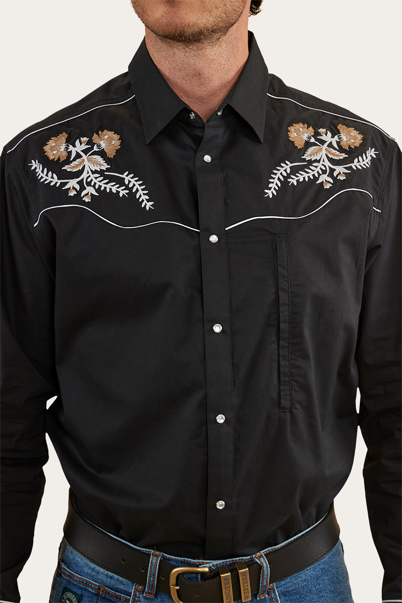 Black western dress shirt online