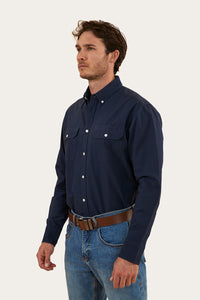 Whyalla Mens Dress Shirt - Navy