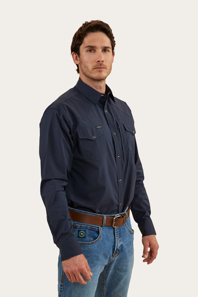 Dillinger Mens Western Shirt - Navy