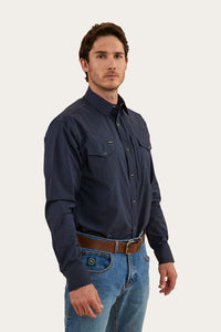 Dillinger Mens Western Shirt - Navy