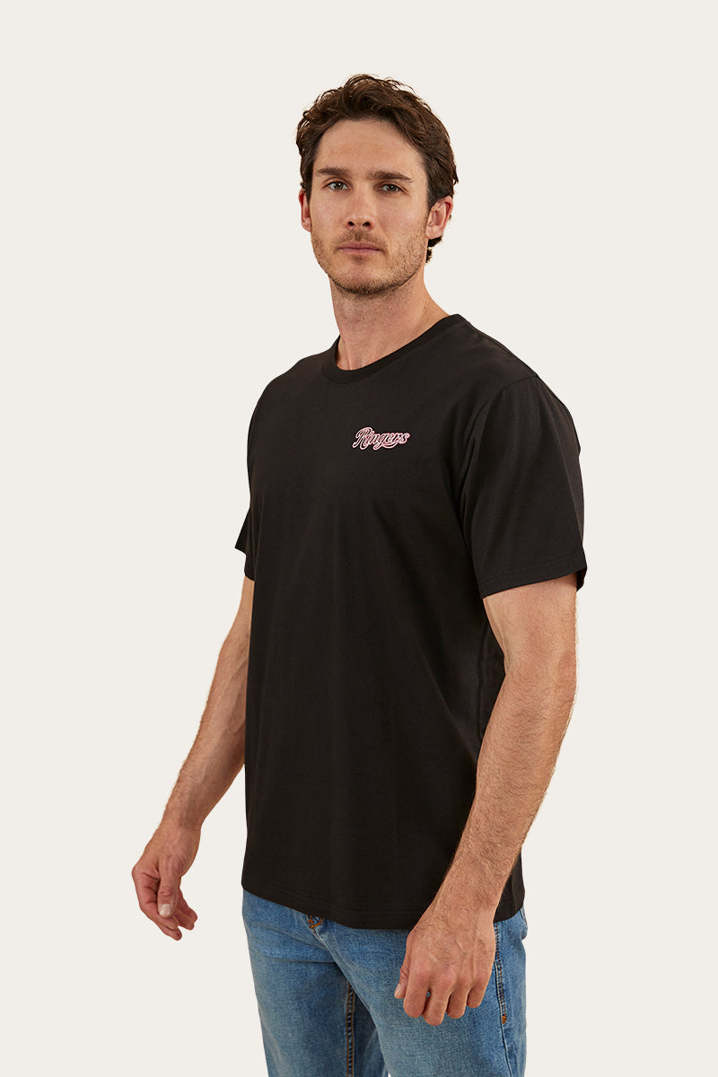 Saloon Mens Loose Fit T-Shirt - Black