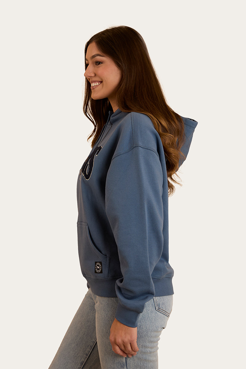 Middleton Womens Australian Cotton Fleece - Yale Blue / White