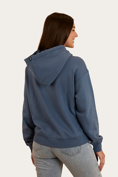 Middleton Womens Australian Cotton Fleece - Yale Blue / White