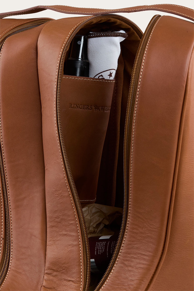 Miguel Leather Boot Bag - Bourbon