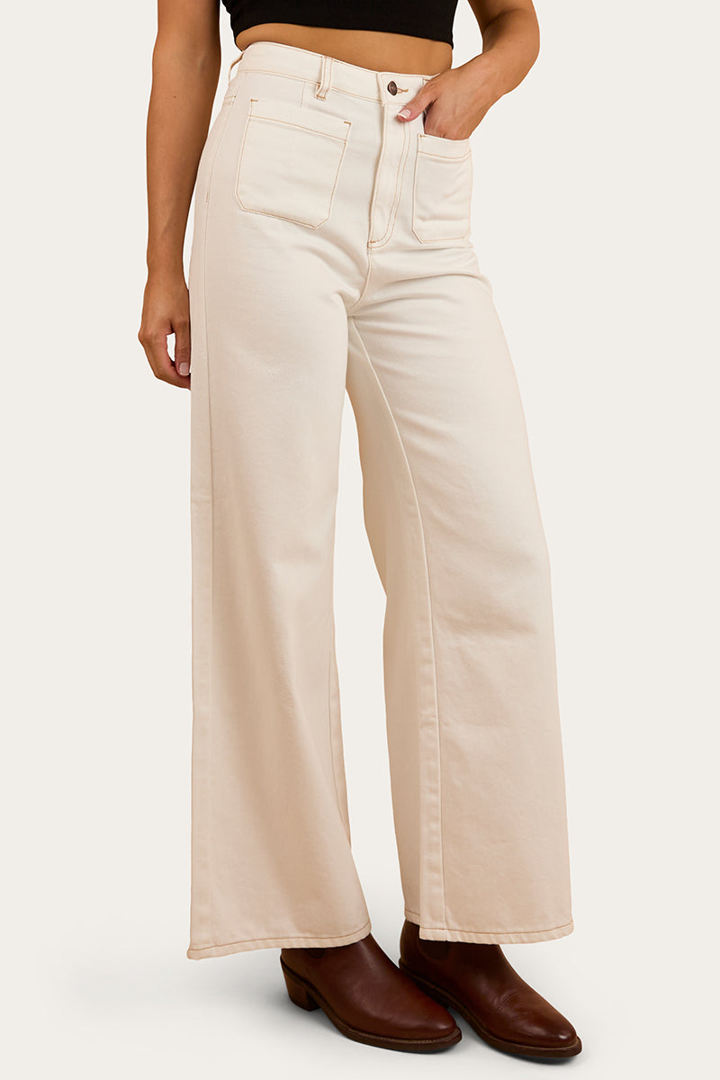 Milani Womens Wide Leg Pant - Off White