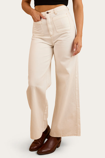 Milani Womens Wide Leg Pant - Off White