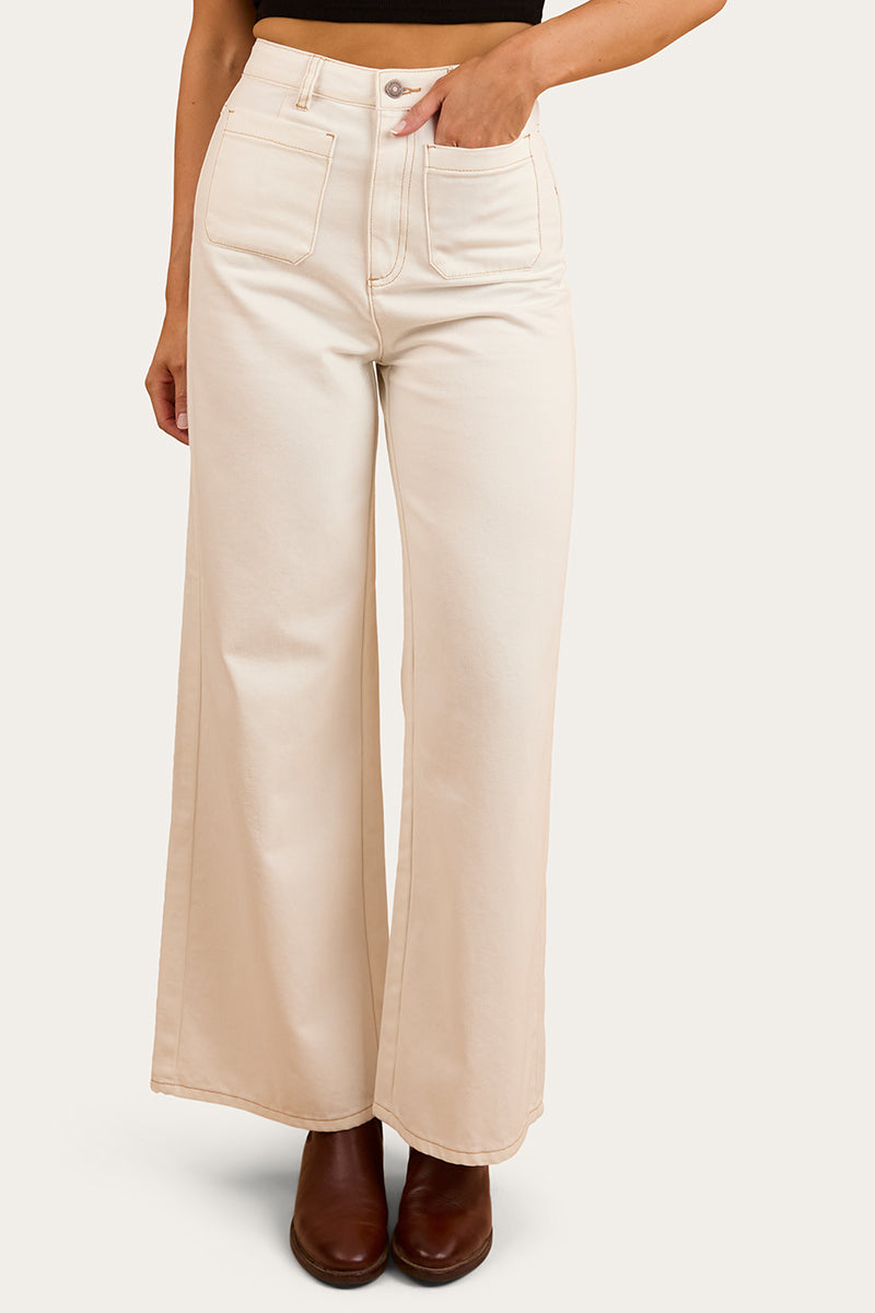 Milani Womens Wide Leg Pant - Off White