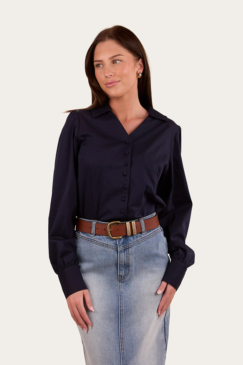 Nadia Womens Blouse - Navy