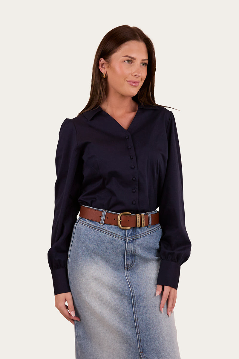 Nadia Womens Blouse - Navy