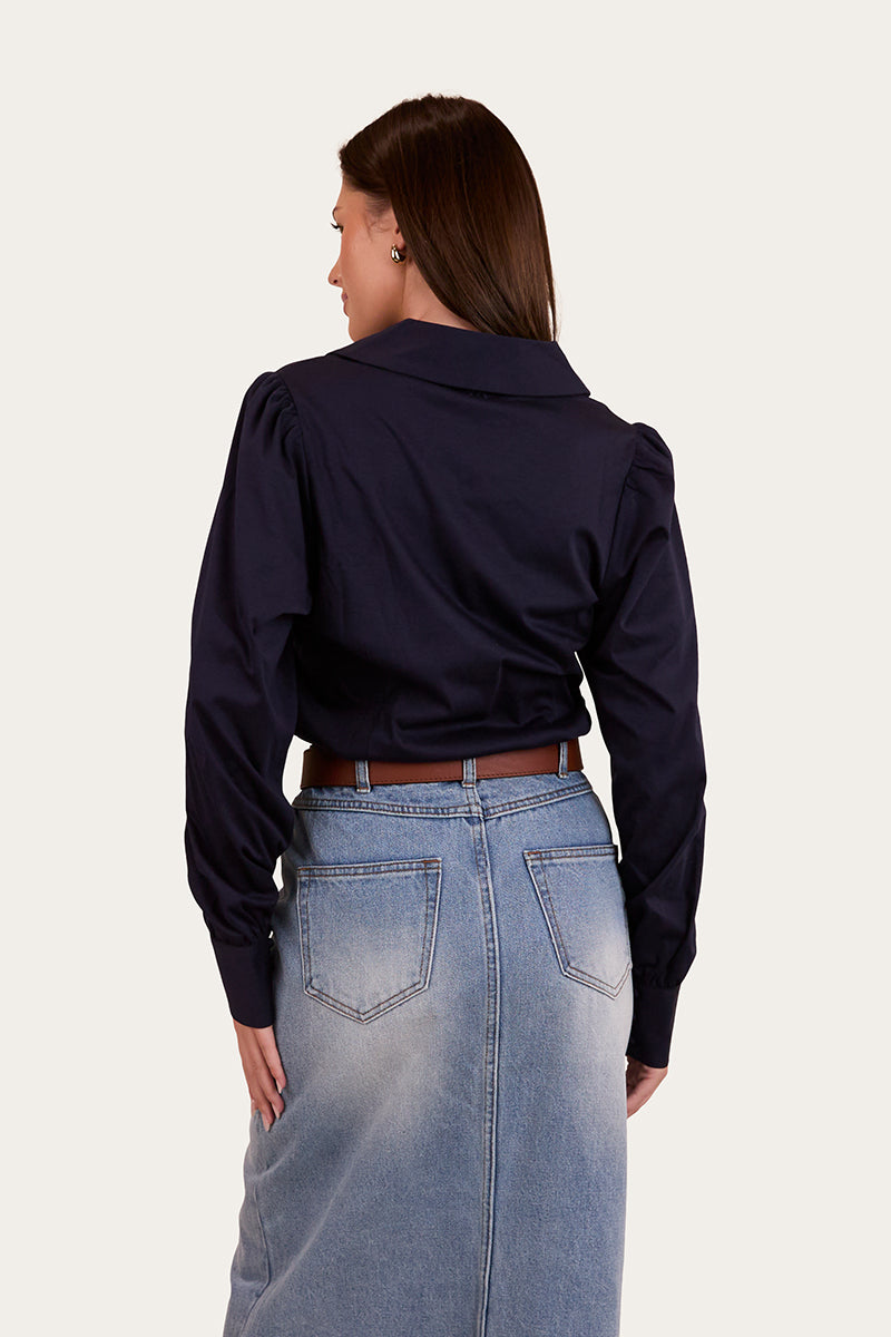 Nadia Womens Blouse - Navy